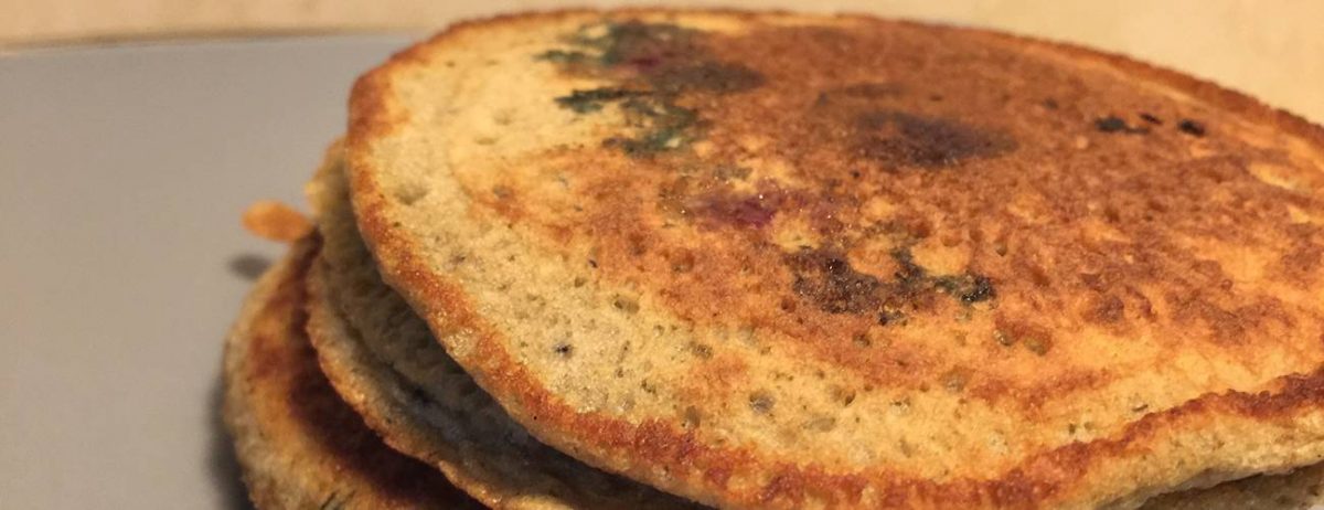 Mother’s Day Breakfast Blueberry Blue Cornmeal pancakes